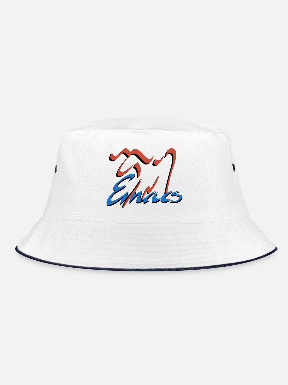 Emacs Programmierung Linux - Bucket Hat - Weiß/Navy - Vorne