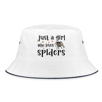 Spinne Vogelspinne - Bucket Hat - Weiß/Navy - Vorne
