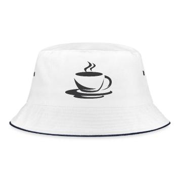 Icône café café tasse de café icône d’illustration - Bob - blanc/marine - Devant