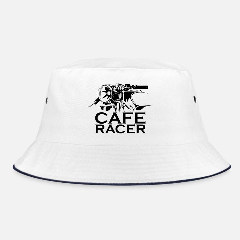 café racer icon custom bikes biker motorcycle icon Bucket Hat