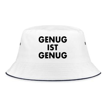 Genug ist genug - Bucket Hat - Weiß/Navy - Vorne