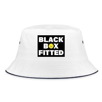 Black Box Fitted - Car Auto Window Bumper Decal - Bucket Hat - white/navy - Front