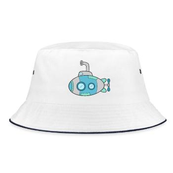 U-Boot - Bucket Hat - Weiß/Navy - Vorne