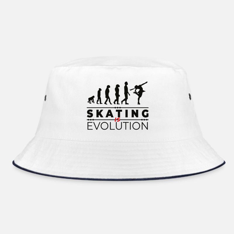 Skating is evolution - Message Humor Parody Bucket Hat