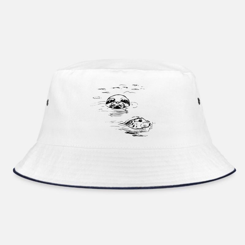 hand drawn seals, Shetland Bucket Hat