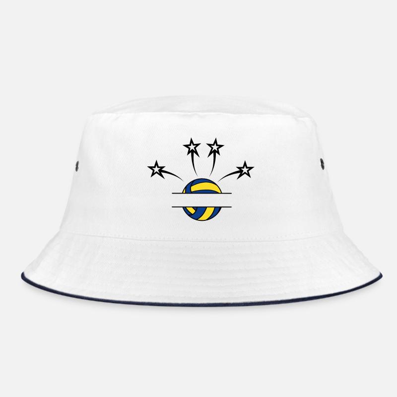 Ball, volleyball with bar for text Bucket Hat