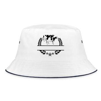 Cows monogram - Bucket Hat - white/navy - Front