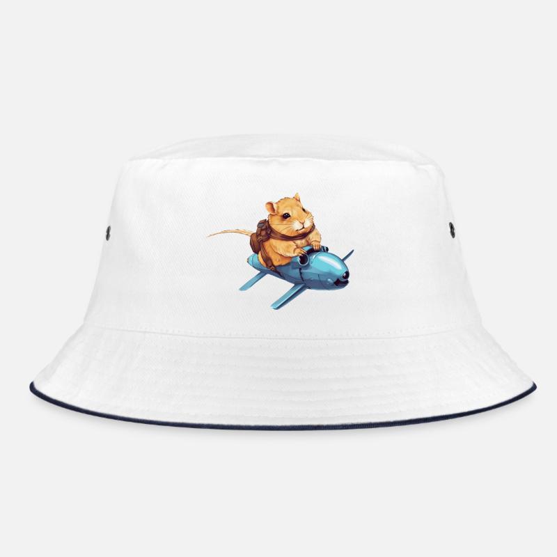 Hamster on Rocket - Funny Space Design Bucket Hat