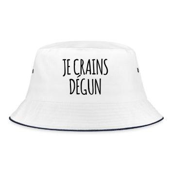 Je crains dégun - Marseille bébé - Bob - blanc/marine - Devant