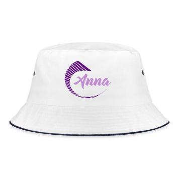 Anna - Bucket Hat - white/navy - Front