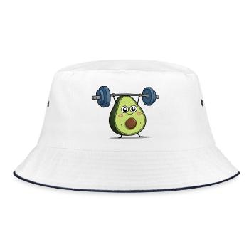 Haltérophilie Avocat Mignon - Lifting Bodybuilder - Bob - blanc/marine - Devant