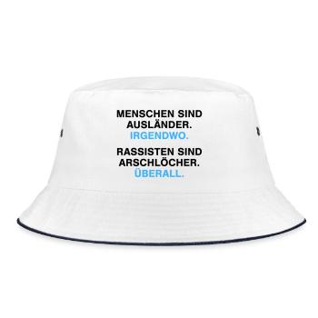 People are foreigners - Bucket Hat - white/navy - Front