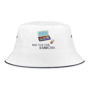 lgbt make up Rainbow color gay - Bucket Hat - Weiß/Navy - Vorne