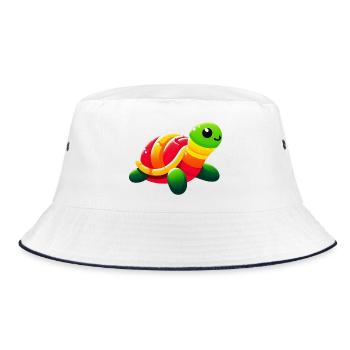 Turtle - Bucket Hat - white/navy - Front