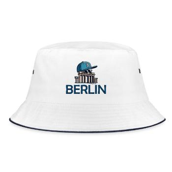 Berlin - Brandenburg Gate Baseball Cap and Sunglasses - Bucket Hat - white/navy - Front