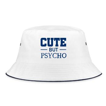 Mignon mais psychopathe - Doux mais fou - Fou - Bob - blanc/marine - Devant