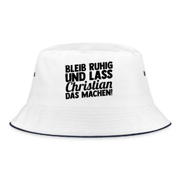 First name Chris Christian - Bucket Hat - white/navy - Front