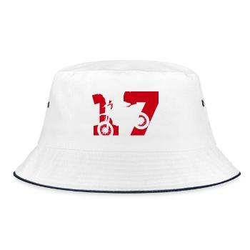 Moto 17 Biker - Bucket Hat - Weiß/Navy - Vorne