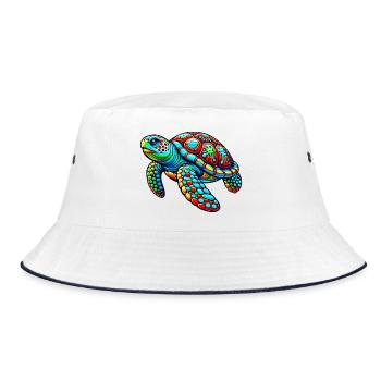 Turtle - Bucket Hat - white/navy - Front