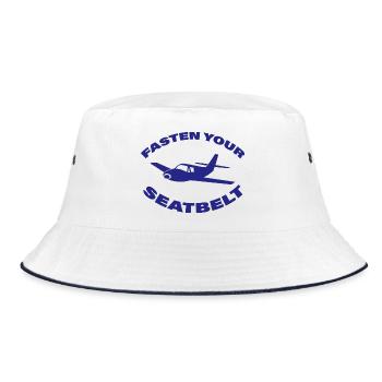 FASTING YOUR SEATBELT - Bucket Hat - white/navy - Front