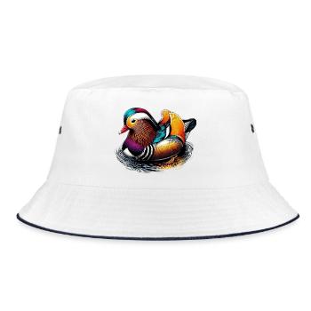 Canard mandarin - Bob - blanc/marine - Devant