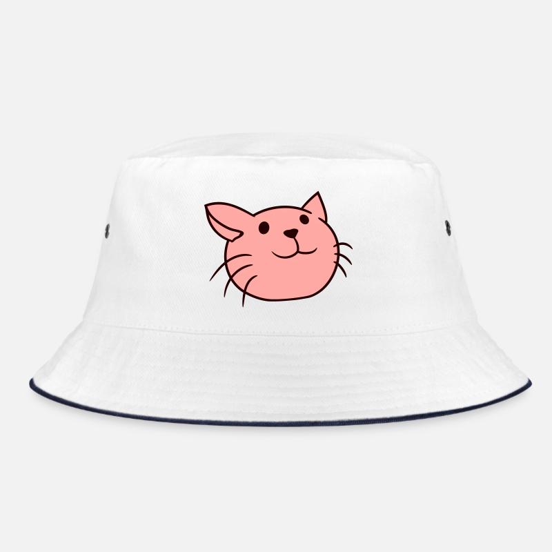 Cute Cat Looks Happy Smiling Kitten Fun Bucket Hat