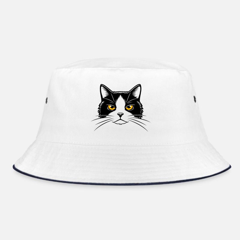 Illustration des Kopfes einer Katze. Bucket Hat