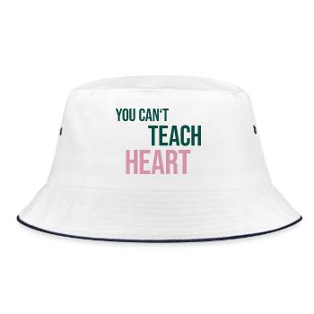 Saying You Can't Teach Heart - Bucket Hat - white/navy - Front