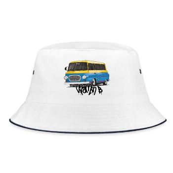Barkas B1000 // Illustration - Bucket Hat - white/navy - Front