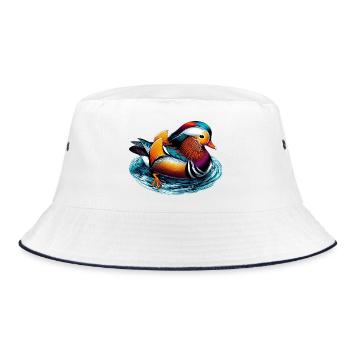 Canard mandarin - Bob - blanc/marine - Devant