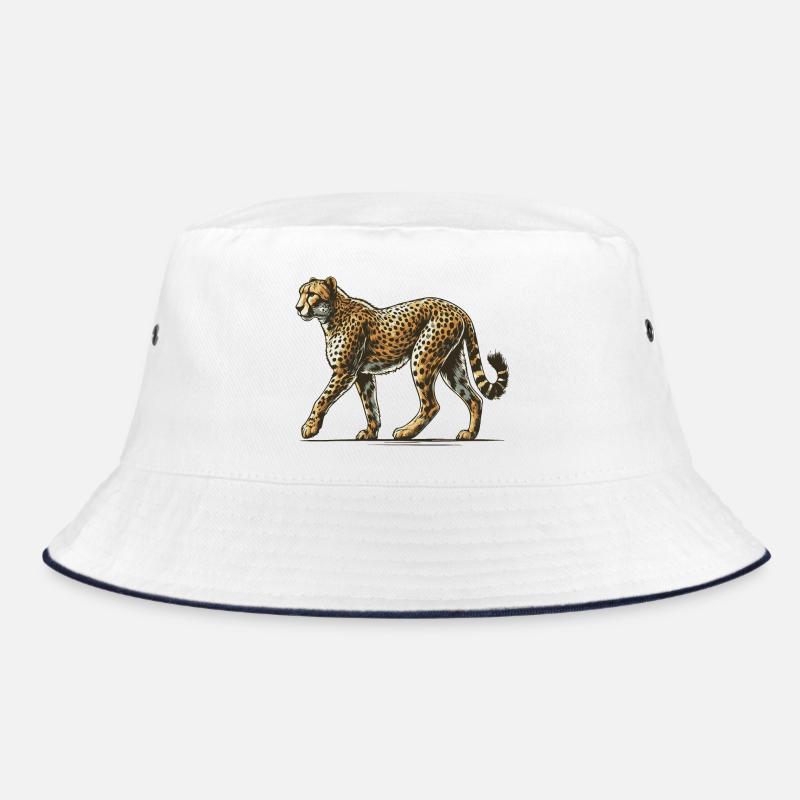 Cheetah - Bucket Hat - white/navy