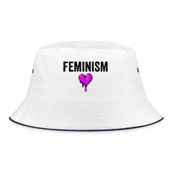FEMINISM - Bucket Hat - Weiß/Navy - Vorne
