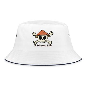 A Pirates Life logo - Bucket Hat - white/navy - Front