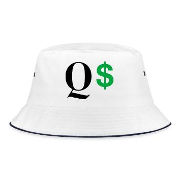 Lettre q dollar - Bob - blanc/marine - Devant