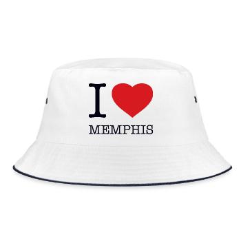 I LOVE MEMPHIS - Bucket Hat - white/navy - Front