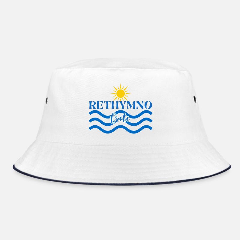 Rethymno Sunset Wave Design Bucket Hat