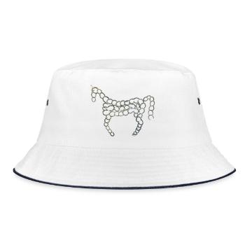 Iron Horse - Bucket Hat - white/navy - Front