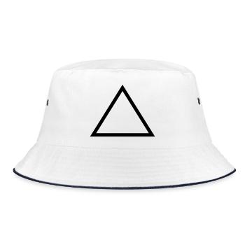 Triangle - Bucket Hat - white/navy - Front