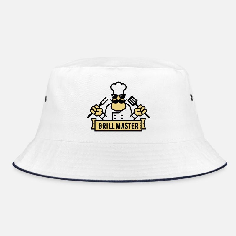 Grill Master (Grilling / Barbecue / BBQ / 2C) - Bucket Hat - white/navy