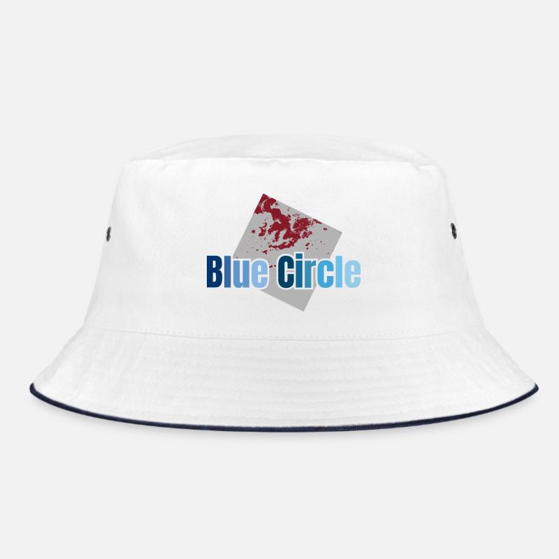 Grey Square Blue Circle Bucket Hat
