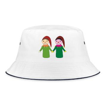 Fröhliche kasperl freunde - Bucket Hat - white/navy - Front