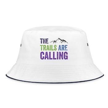 The Trails Are Calling - Bucket Hat - white/navy - Front