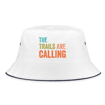 The Trails Are Calling - Bucket Hat - white/navy - Front