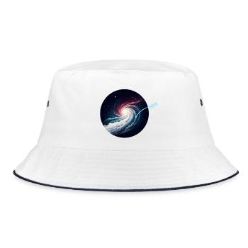 Milchstraße Galaxie Spiralwirbel - Bucket Hat - Weiß/Navy - Vorne