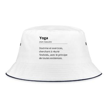 Définition Yoga - Dictionnaire expression humour - Bob - blanc/marine - Devant