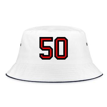 50 Digital Design in Futuristic Style - Bucket Hat - white/navy - Front