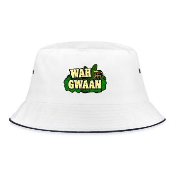Reggae Jungle Wah Gwaan - Bucket Hat - white/navy - Front