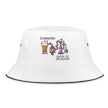 Chemie & Party Schüler & Lehrer Verrückte Partys - Bucket Hat - Weiß/Navy - Vorne