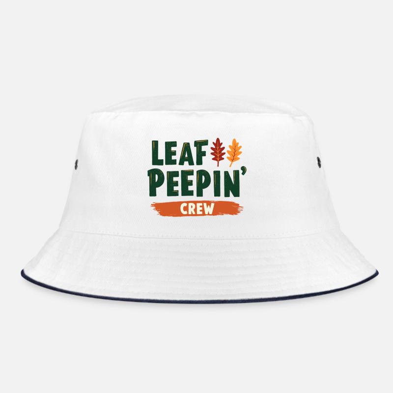 Leaf Peeping Crew saying quote Bucket Hat