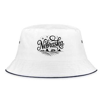 Nebraska - Souvenir USA State Design - Bucket Hat - white/navy - Front